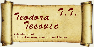 Teodora Tešović vizit kartica